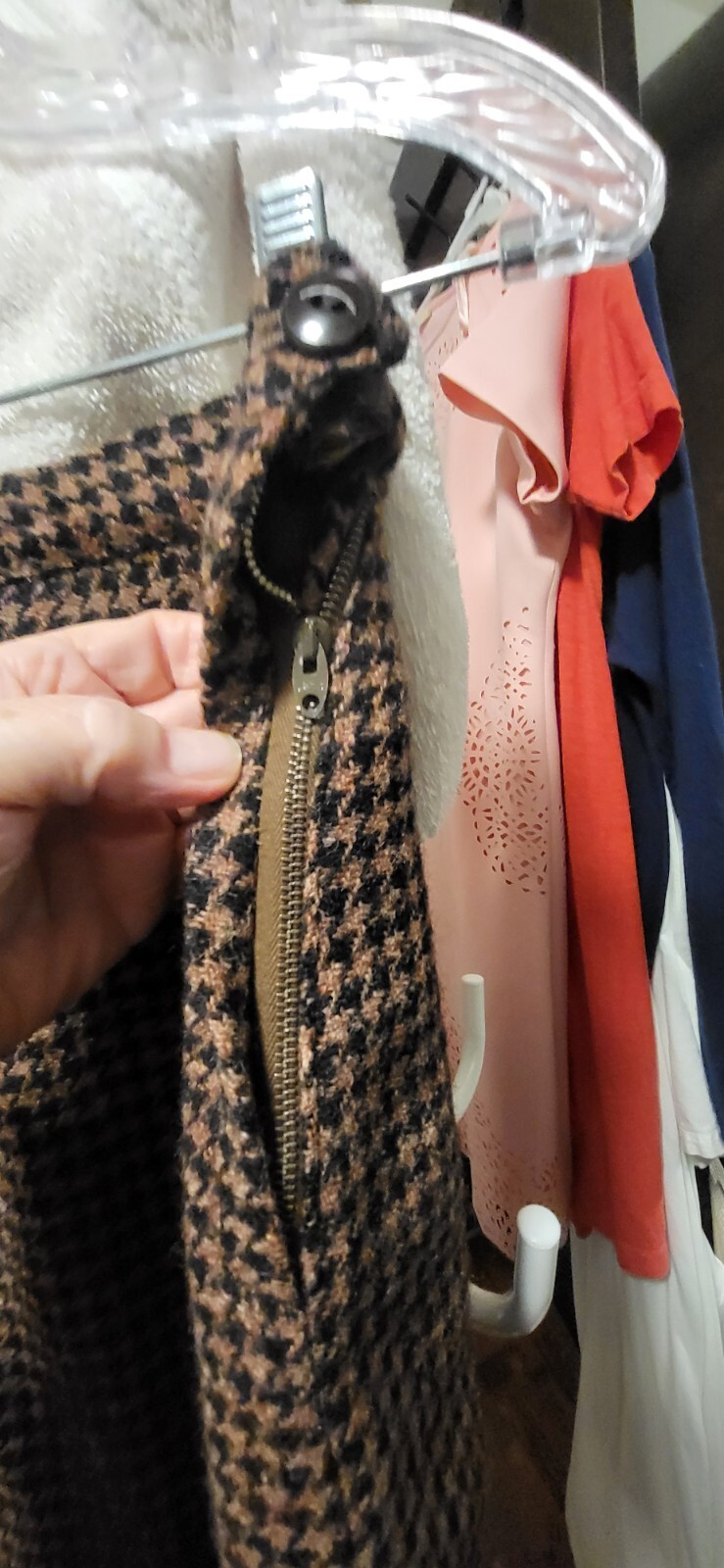 Vintage Gainsborough Irving Samuel Harris Tweed Black & Tan Houndstooth Suit