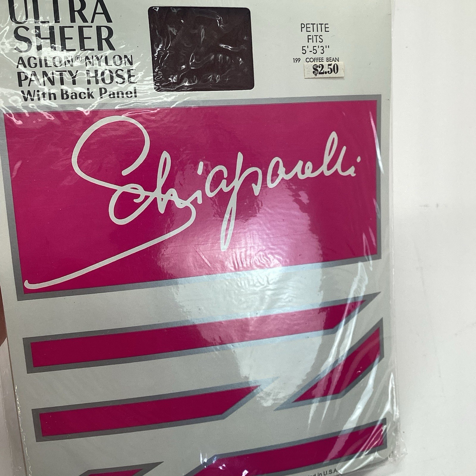 Schiaparelli Supp-Hose Pantyhose Petite Fits 5′ to 5’3″ Coffee Bean #199 Vintage
