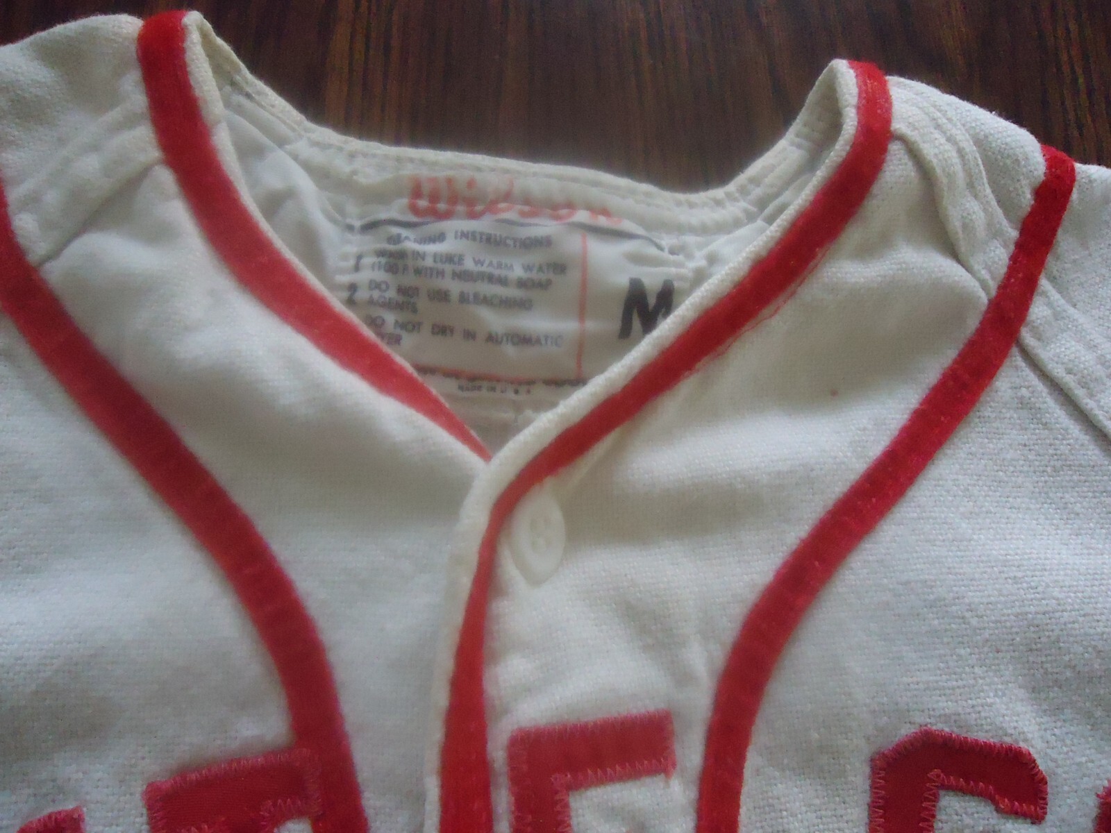 Vintage WHITE SOX Youth Little League Baseball Jersey, WILSON, Made in USA Sz M