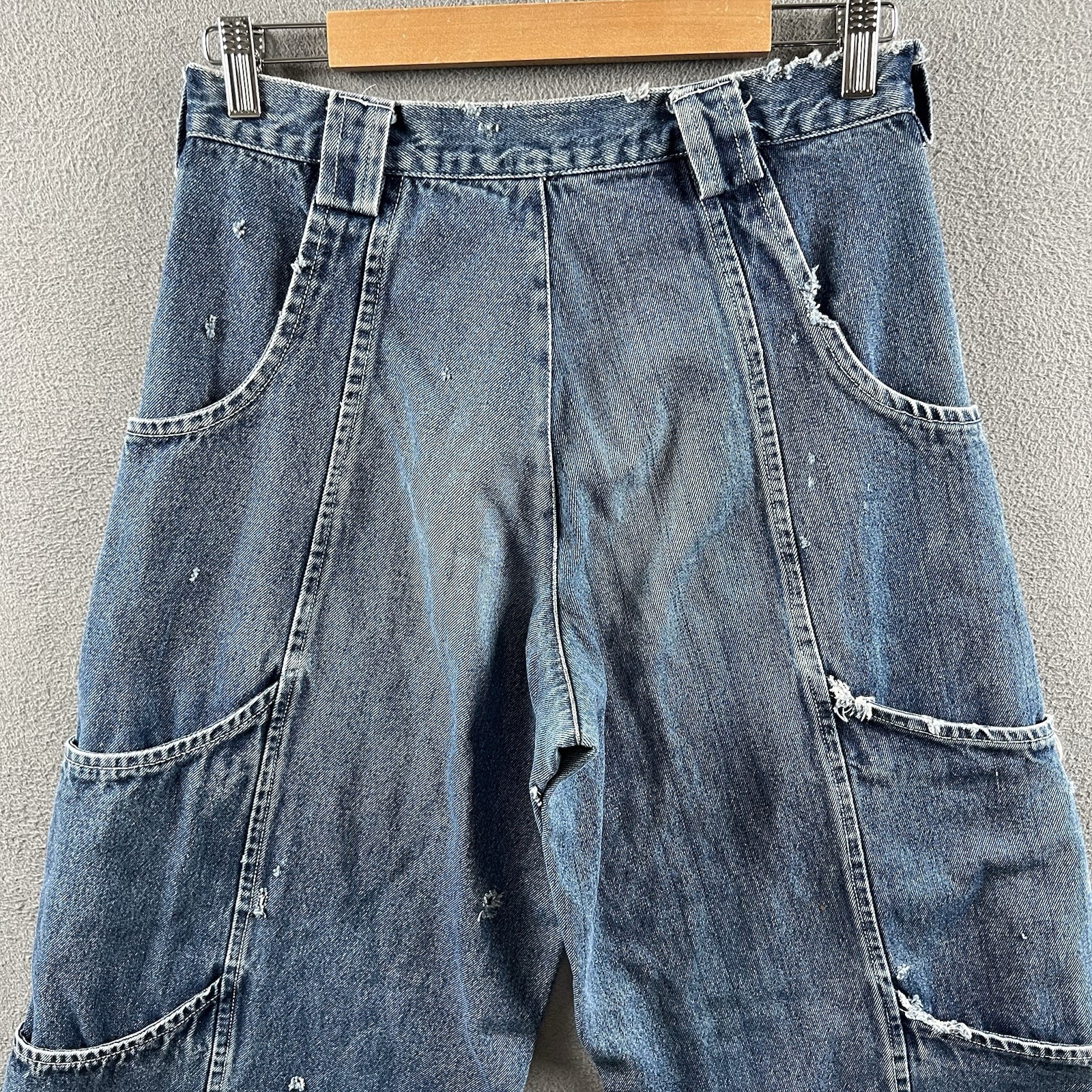 Vintage Auraze Jeans Women’s Size 5 Wide Leg Denim 90s Y2K Rave JNCO Beau Baker