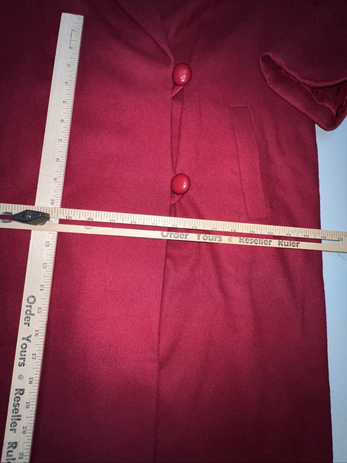 Vintage Bromley collection overcoat women’s 10 wool red Double breasted lined