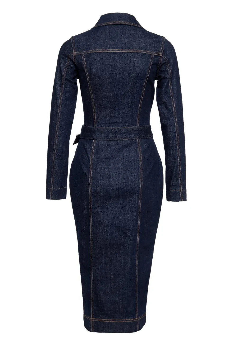 Rockabilly Vintage Retro Queen Kerosene Denim Pencil Dress Q Crown Size 34 New