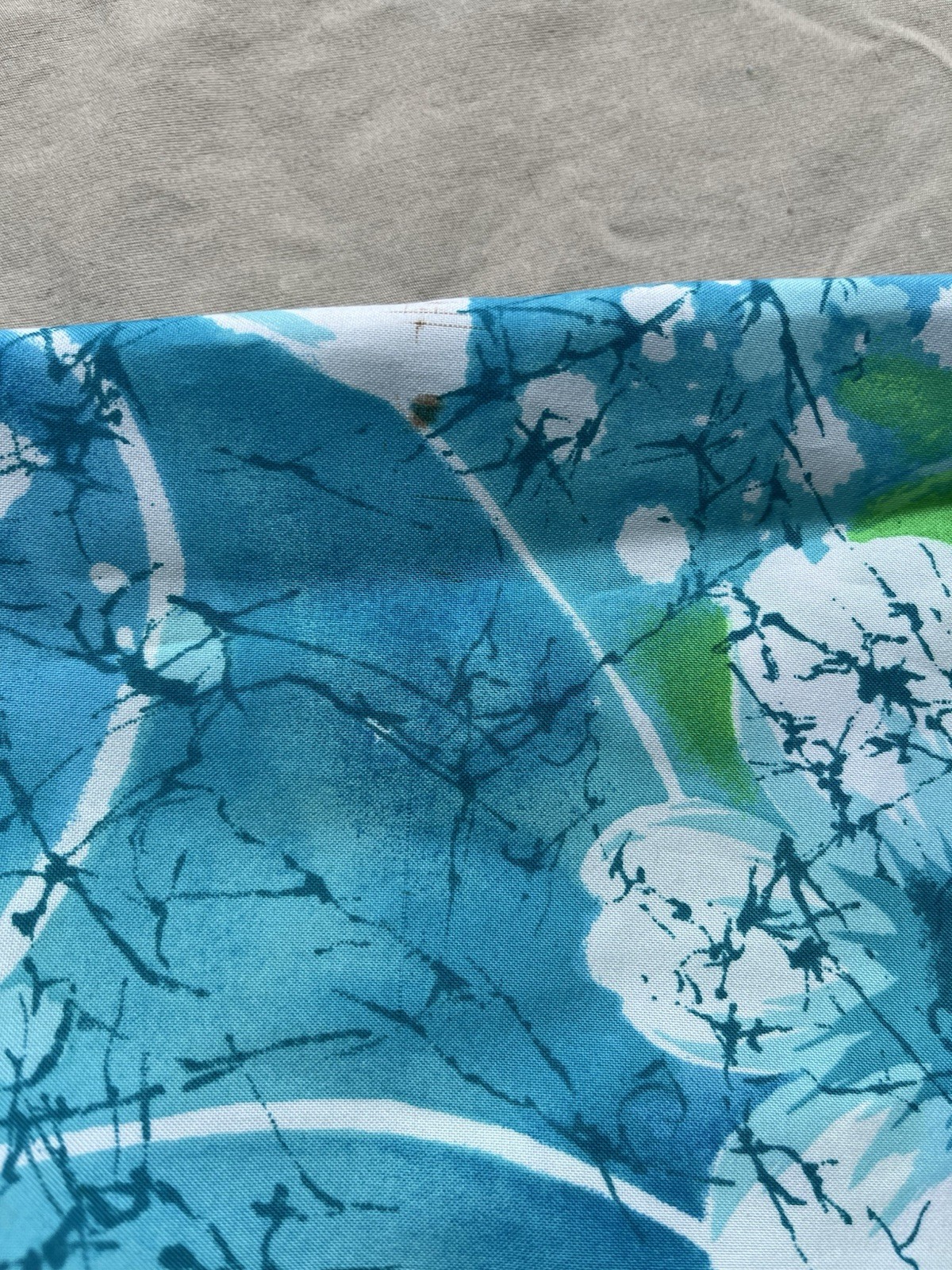 Vintage Pennys Hawaii Green Blue Floral Hawaiian Maxi Dress Size S