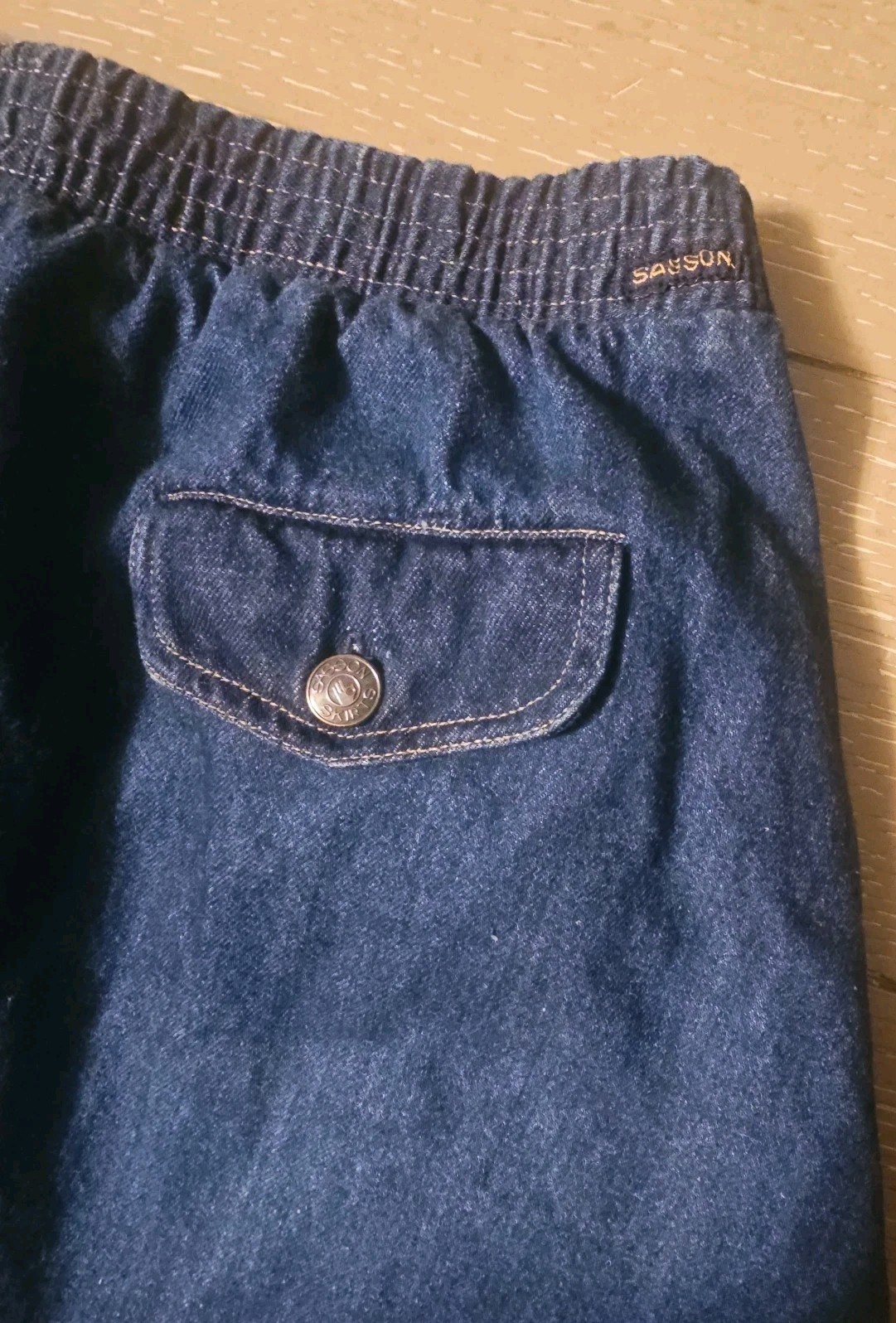 VTG Sasson Plus 38/24W Blue Denim Wide Leg Culottes Gauchos.Super High Rise