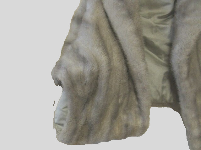 Vintage 50’s Cerulean Mink Fur Convertible Cape Stole Silver Gray Nice!