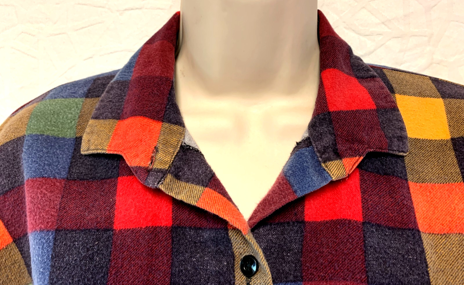 Vtg Sears the Fashion Place Long Sleeve Button Up Shirt Plaid Flannel Women’s 14