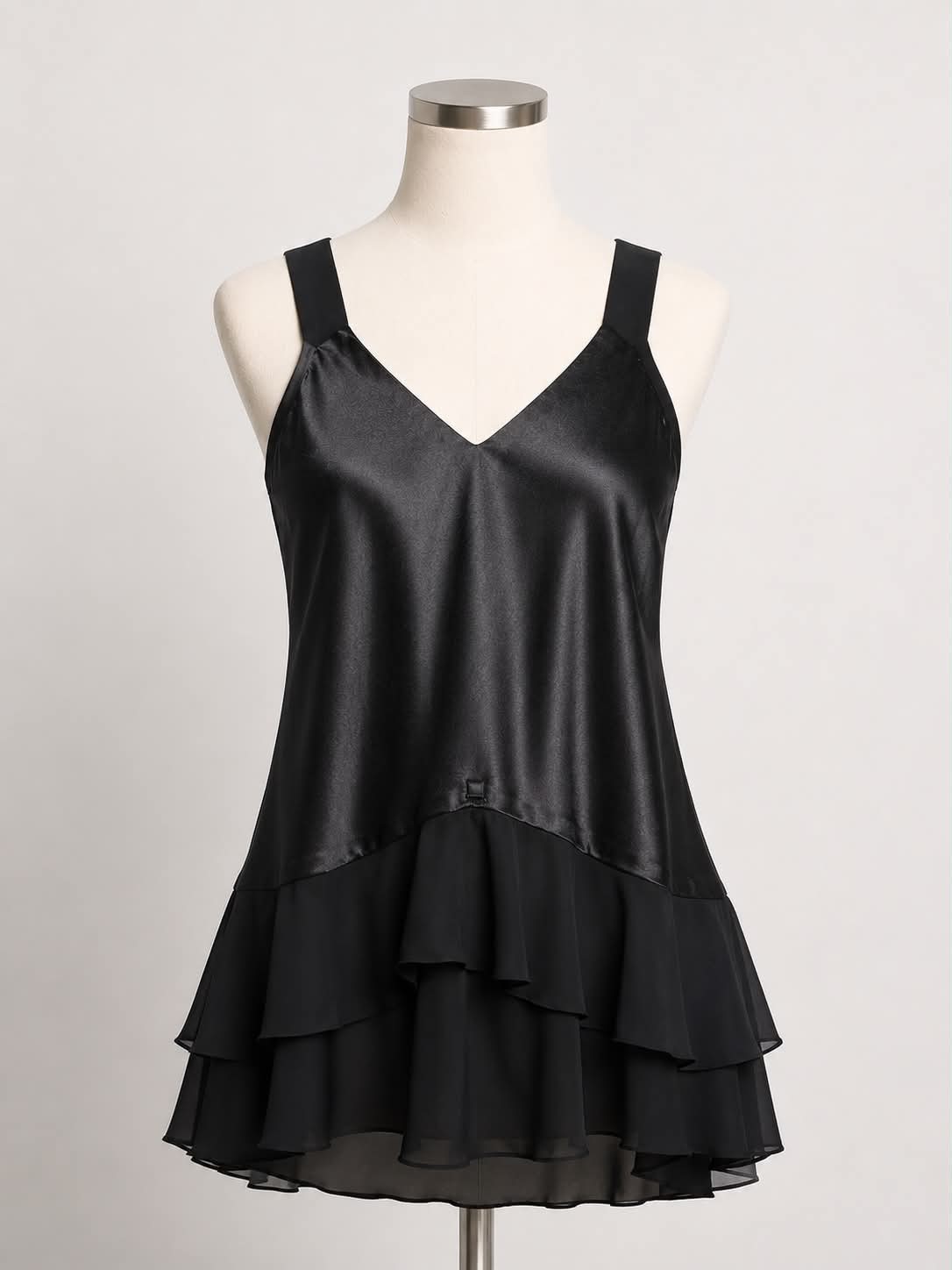 Vintage Black ruffled nightie from Sleep Solutions