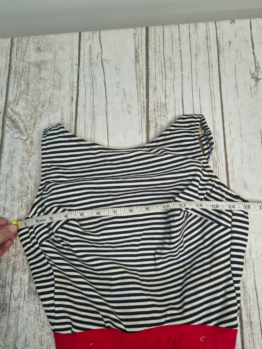 Vtg Mid Century 60s 70s Styled by Beatrice Pines Nautical Pinup Swimsuit Size 14
