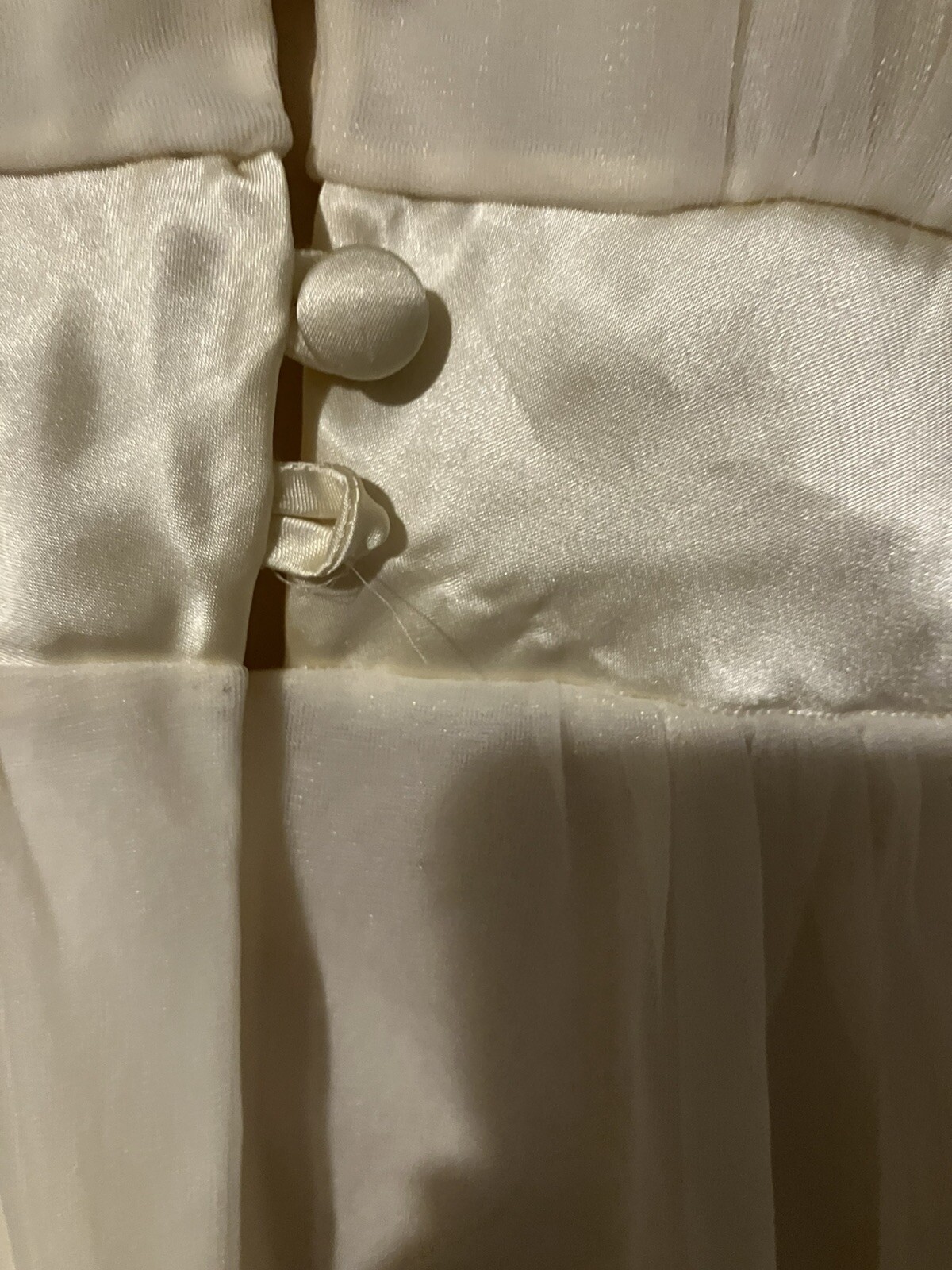 STUNNING Vintage GOSSARD ARTEMIS Cream Nylon Satin Nightgown Peignoir Robe M Set