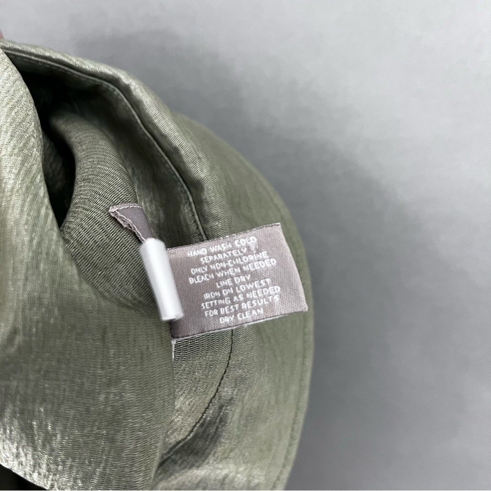 Chico’s Jacket Womens 3 XL Sage Green Lohan Button Front 3/4 Sleeve Formal