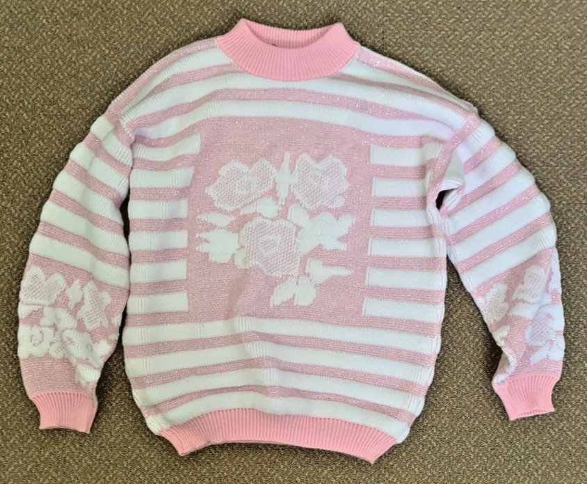 Vintage 80’S Adele Knitwear Sweater Women’s M/L Pink USA