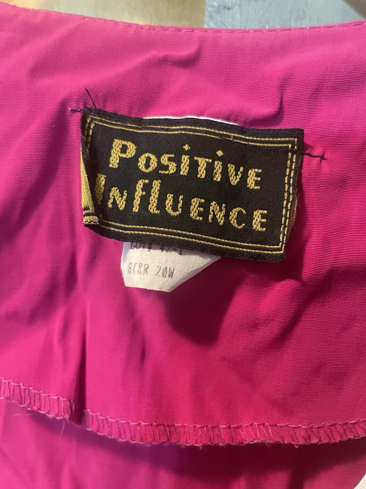 vintage POSITIVE INFLUENCE pink pleated skirt set women 20W 2X short sleeve