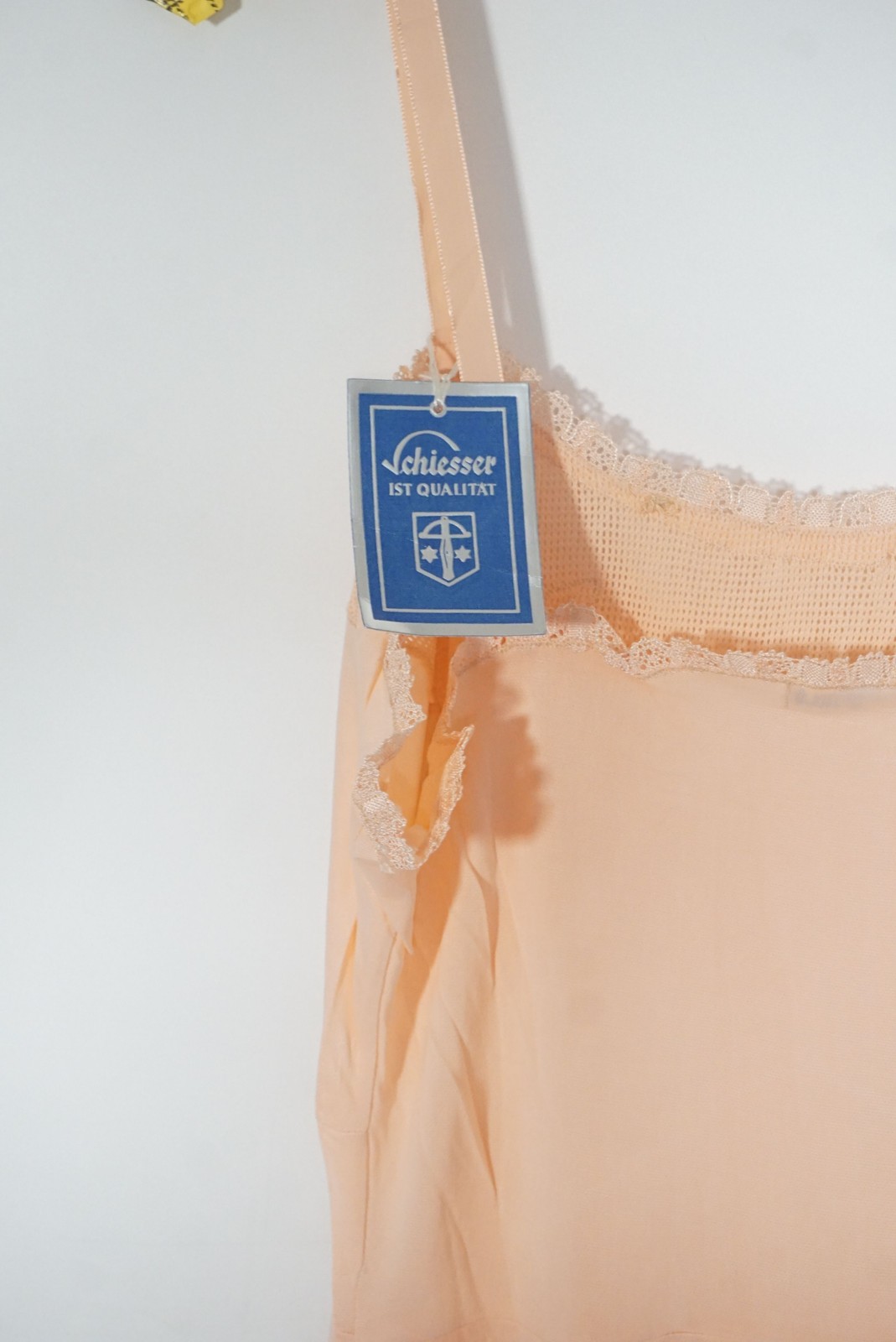 Vintage Original Schiesser Laundry Slip Dress Nightgown Salmon Size 44