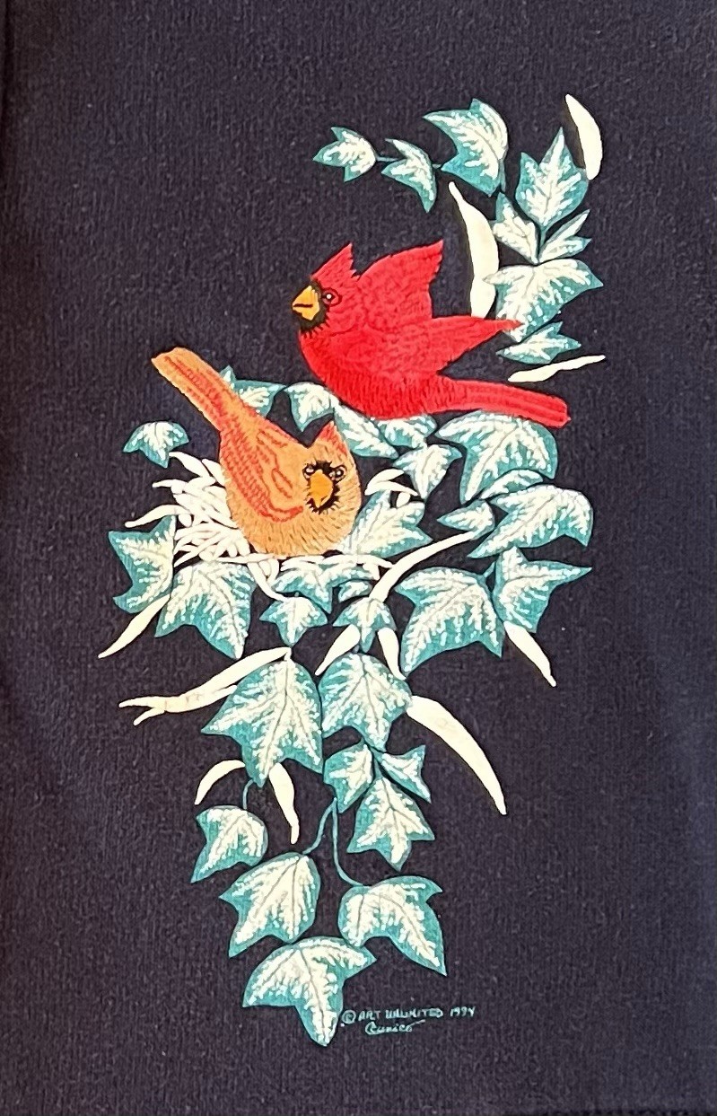 Door County VTG 90s Womens Cardigan Sweatshirt Sweater Blue Cardinals Grandma