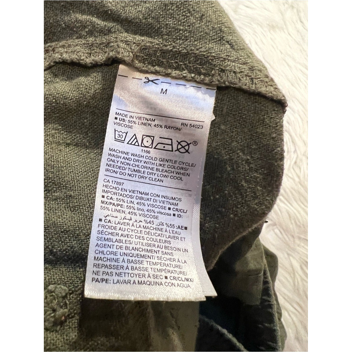 Old Navy Women’s Size Medium High Rise Linen Short Hunter Pines Green Utility