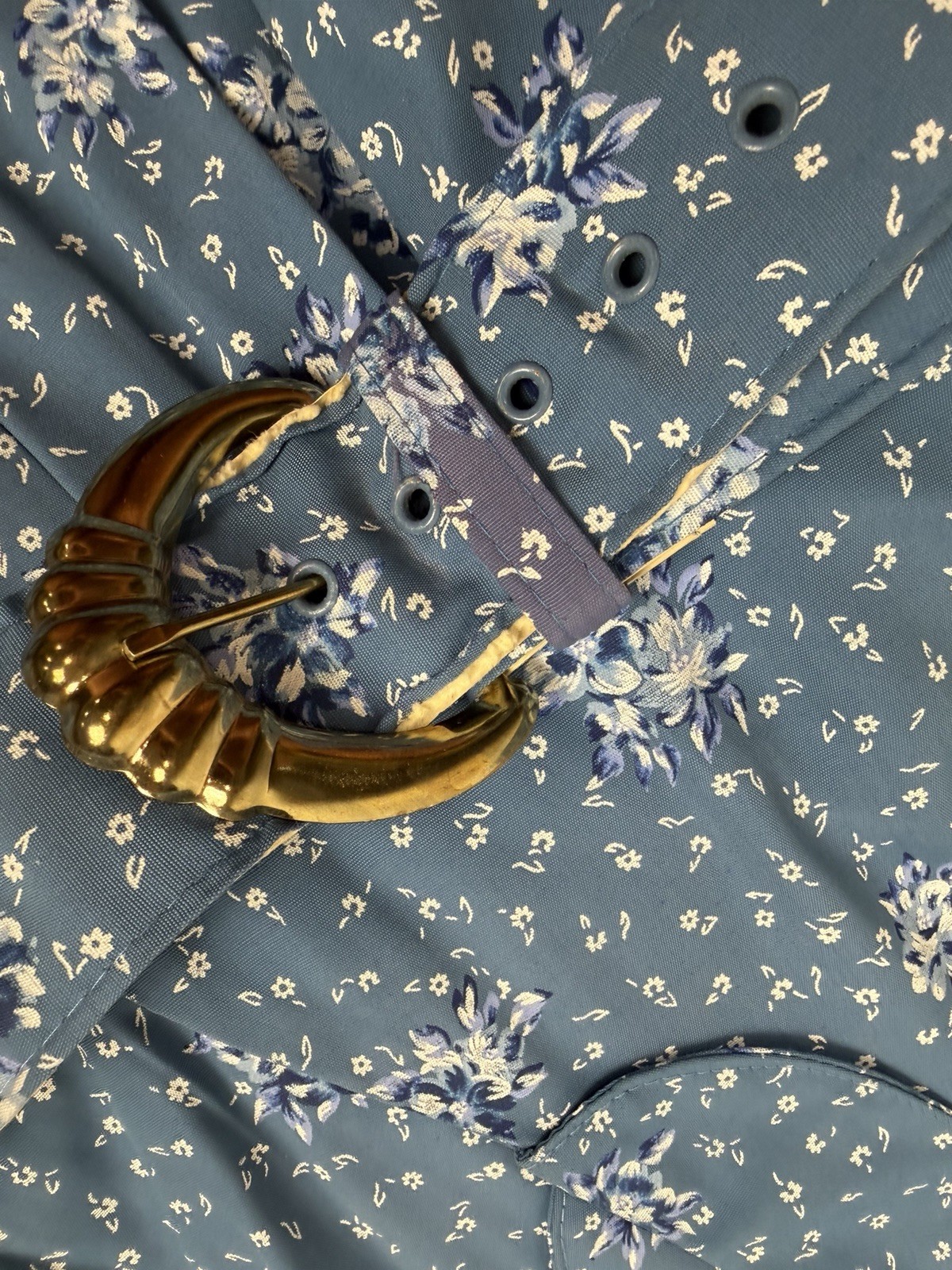 Vintage Floral Belted Secretary Dress Cottagecore Sz 14 S.L. Petites Made in USA
