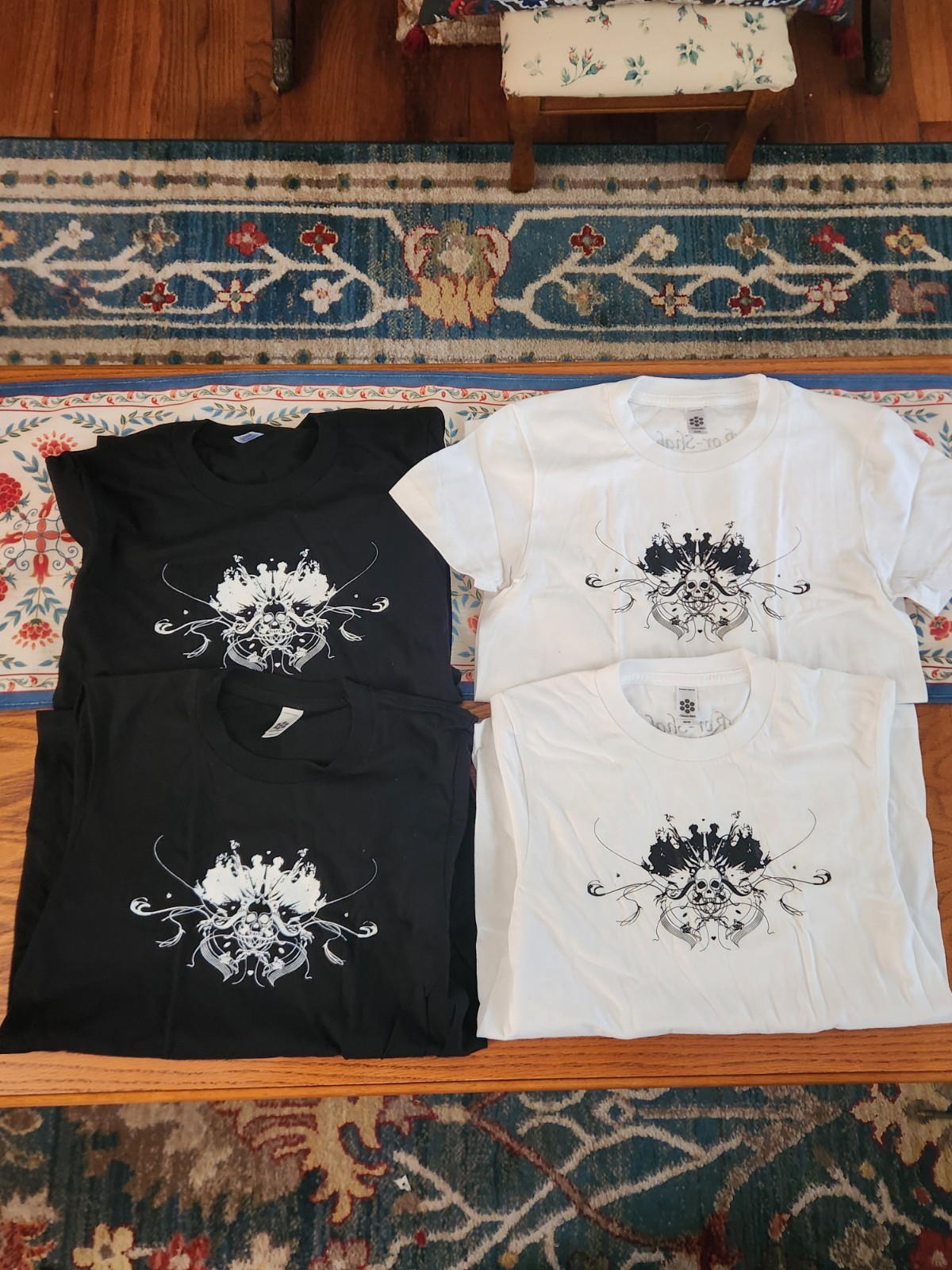 4 NOS VTG AMERICAN APPAREL CLASSIC GIRL M/OS T SHIRT ROR-SHAK BRITISH CONCERT