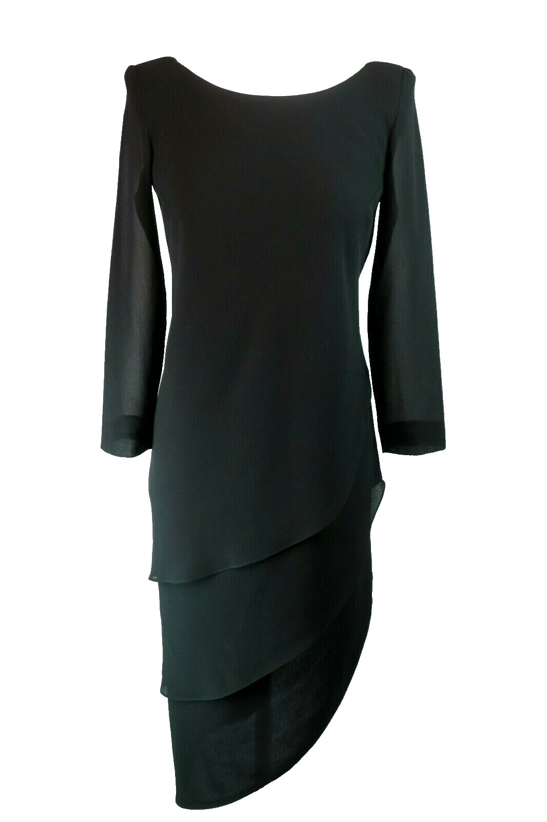 VTG 80s Cattiva Saks Fifth Avenue Illusion Asymmetrical Dress Sz 6 NWOT LBD