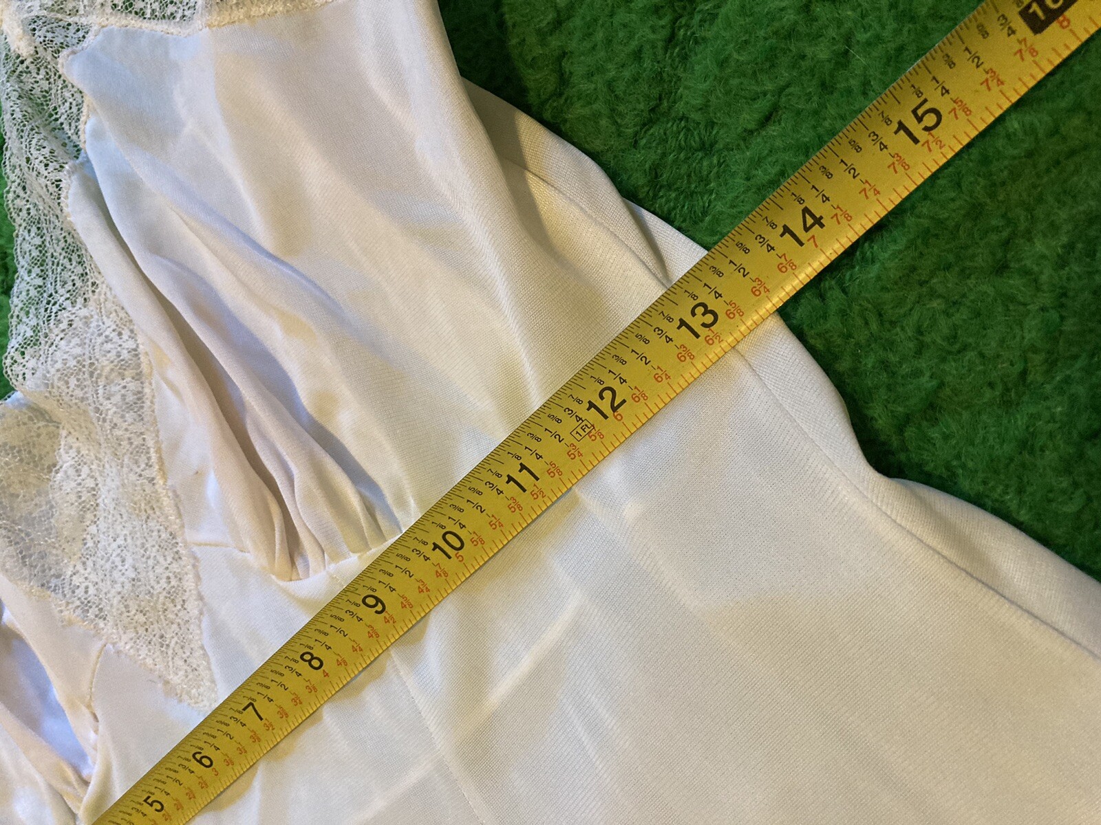 Vintage MCM DuPont Nylon Cream Slip Dress Sz 34