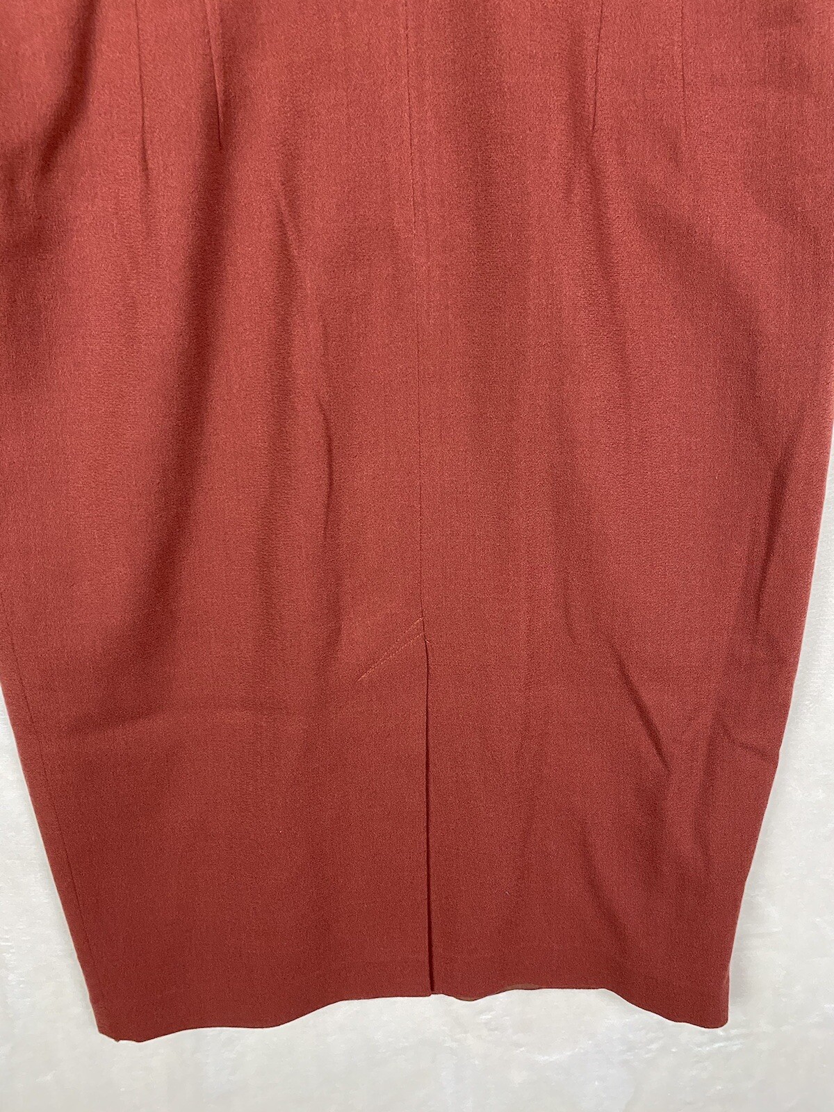 Vintage Caroma Andree Devlin Dress Womens 10 Maroon 100% Pure Wool Career Office