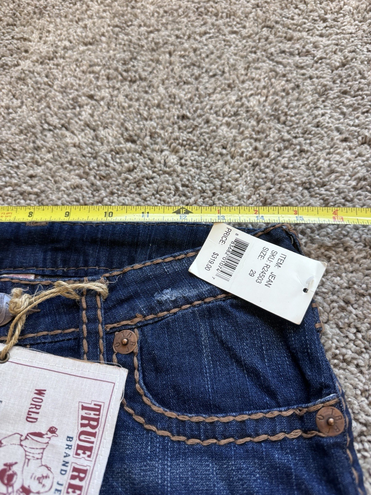 True Religion Women’s Billy Big T skinny Jeans 245030MBTE USA Y2K Vintage