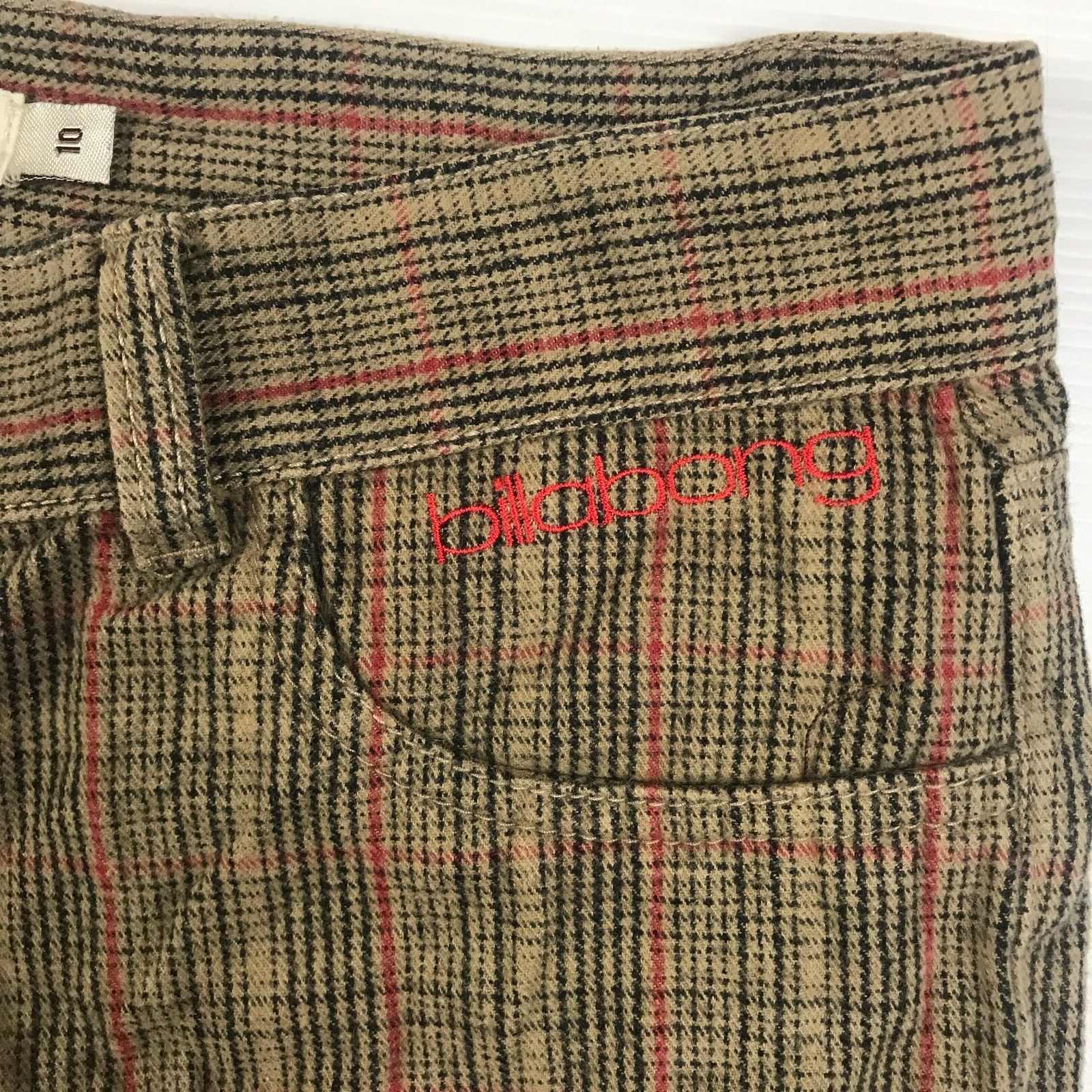 Vintage Women s Billabong Brown Check Pants Jeans Size 10