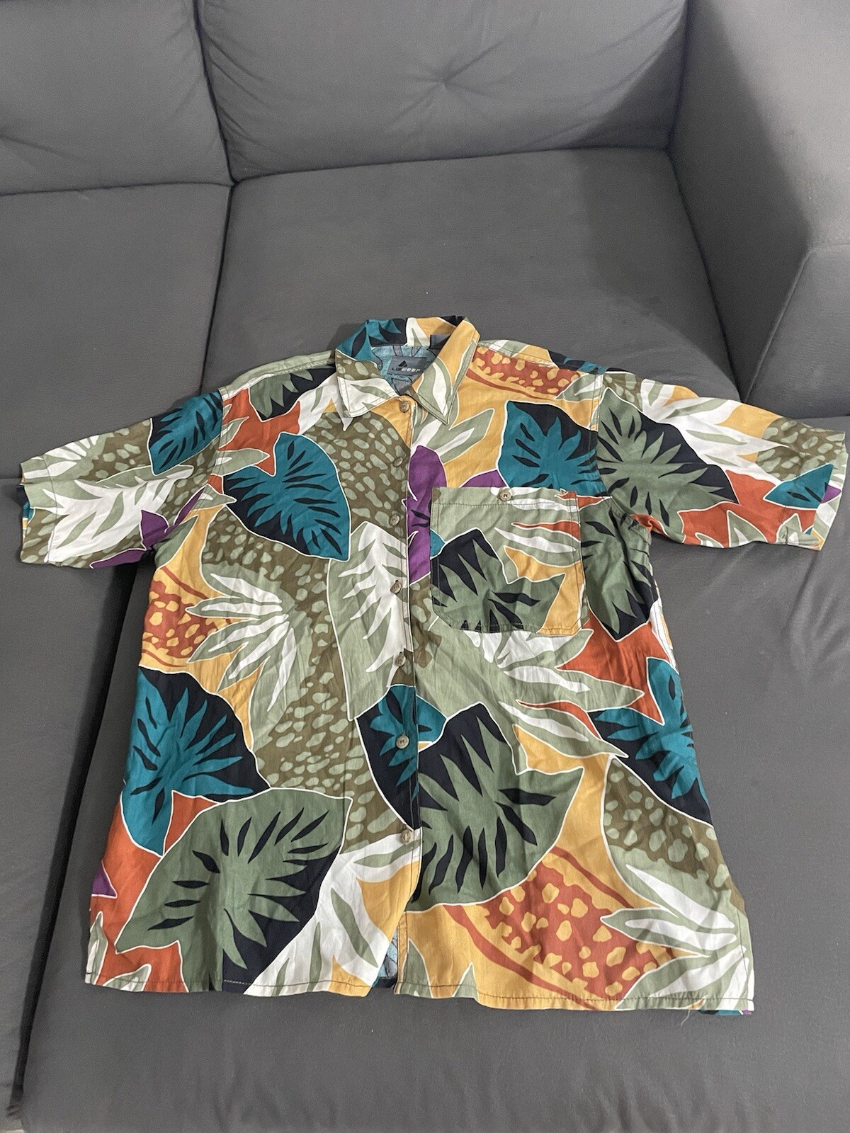 Vintage Lizwear Collared Floral Shirt,Short Sleeves,One Front Pocket, Size S#26