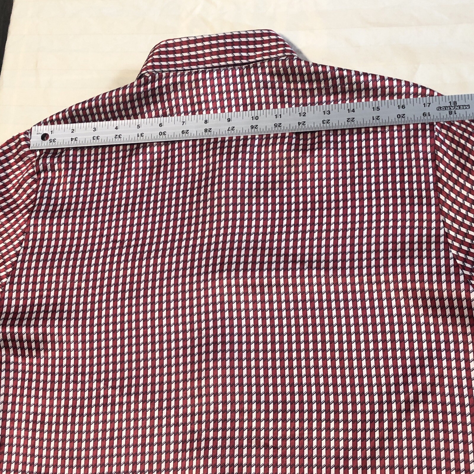 Vintage 70s Style Red White Black Striped Collared Disco Blouse Shirt – Size 16W