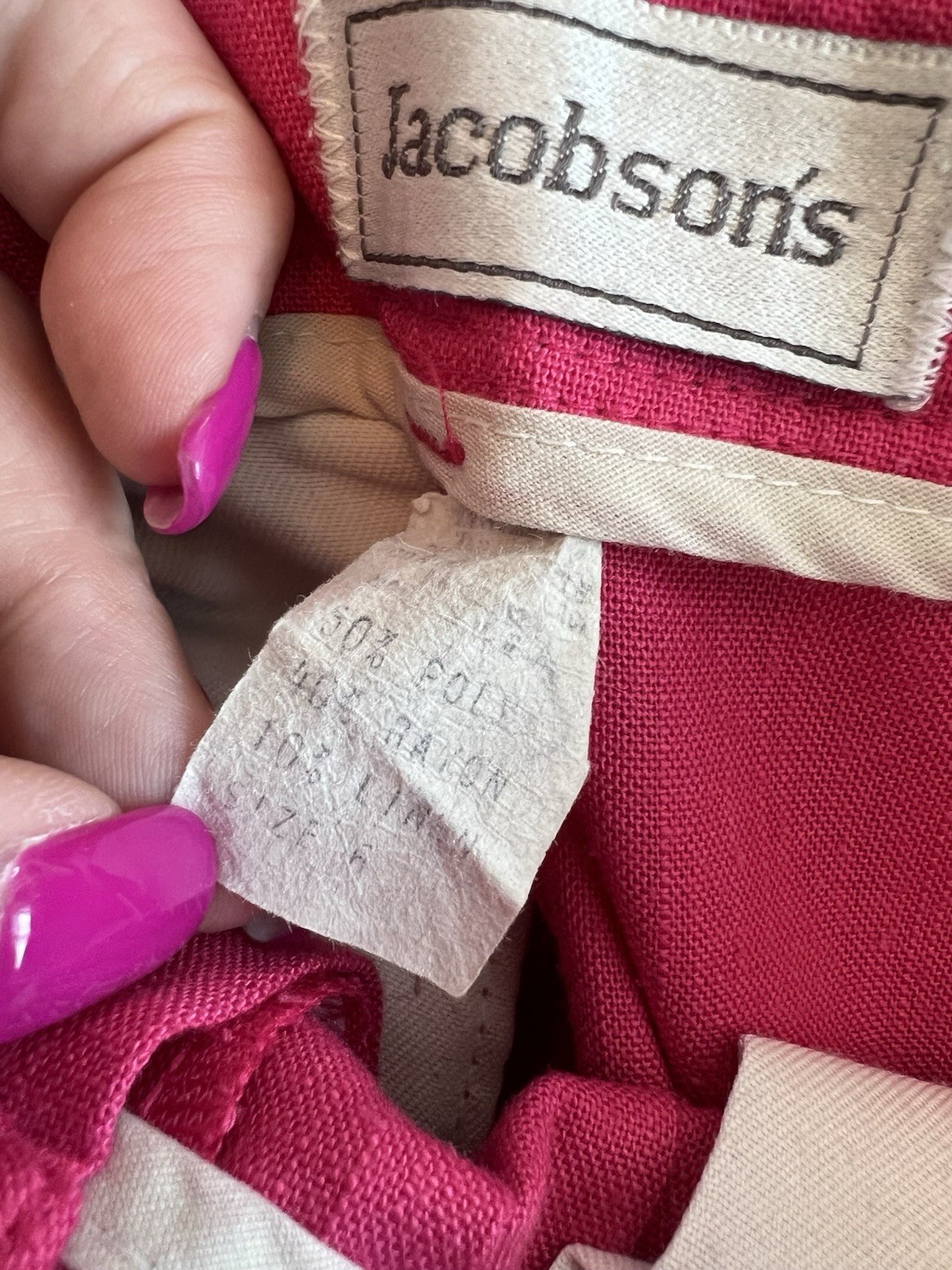 Vintage Jacobson’s Pleated Bermuda Shorts Pink Size 6 Preppy Resort Wear Women’s