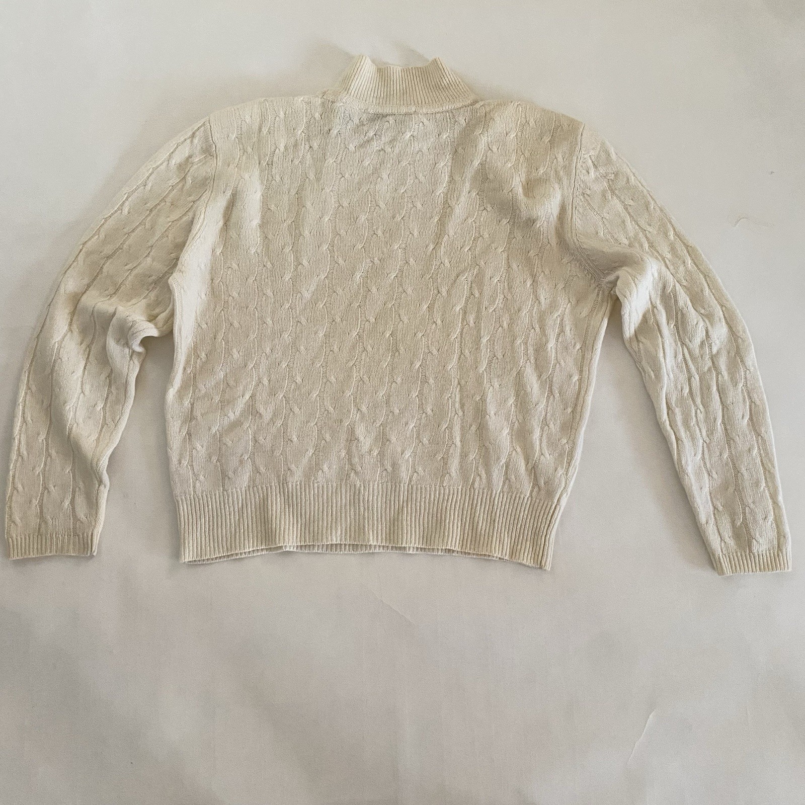 VTG Evan Picone Lambswool Angora L Sweater Mock Neck Cable Knit Soft Girl 60s 70