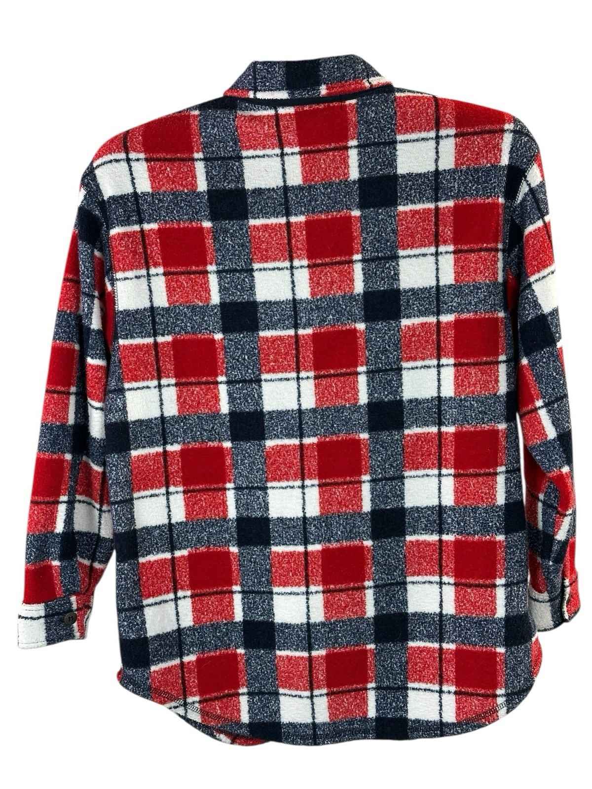 Vintage Blast Red Plaid Fleece Shacket – Americana / Cozy Cabin women’s szS