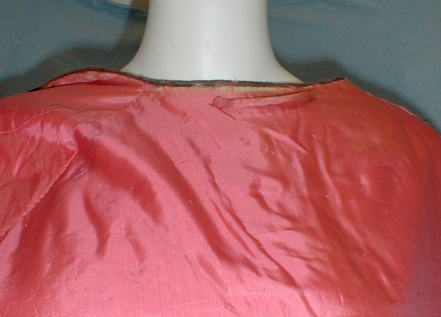 Opulent Antique Dress Cape Victorian 1860 Changeable Gold Silk w/ Pink Lining