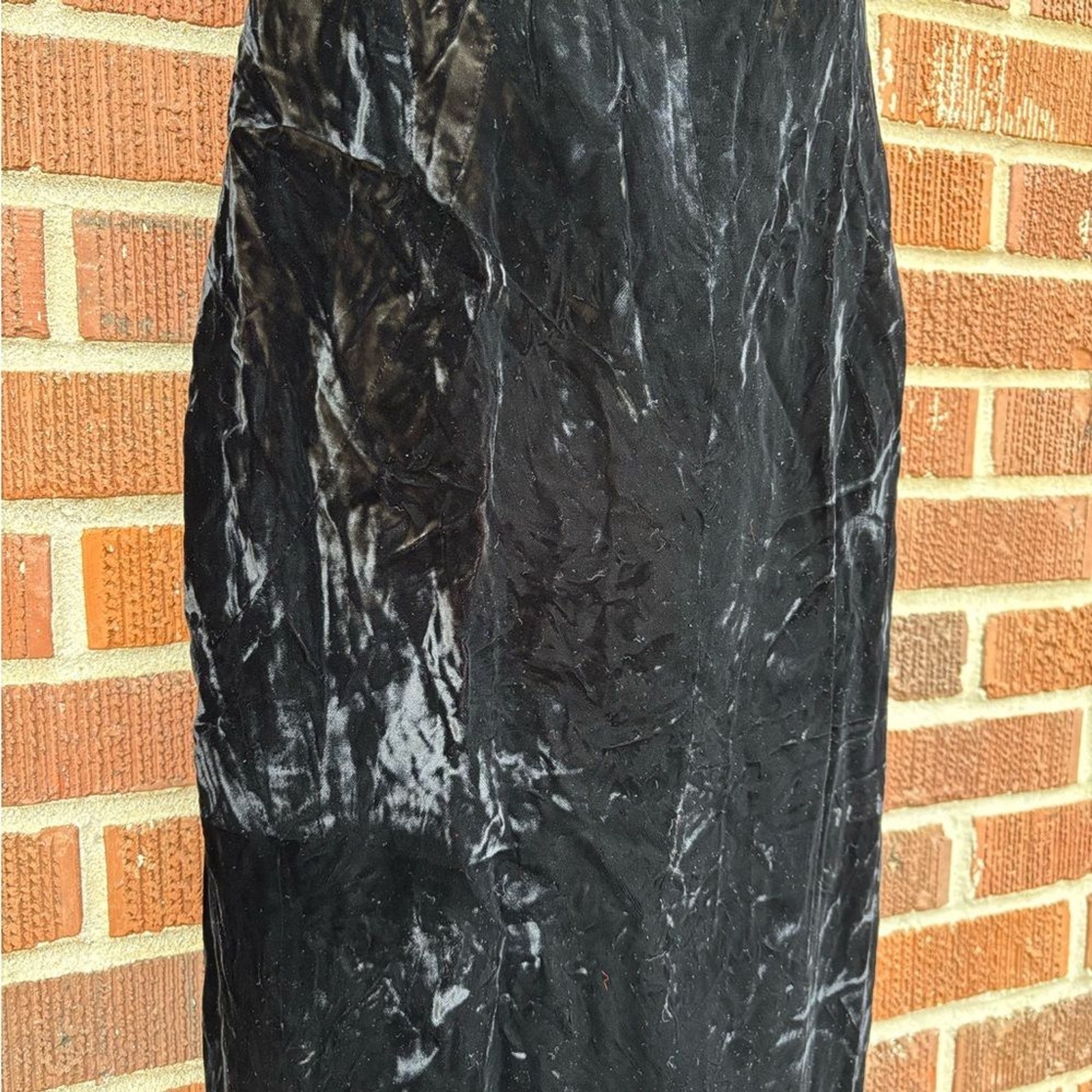 Vintage Eugene Alexander Women’s Sz 10 Black Velvet Ball Prom Formal Dress Rare