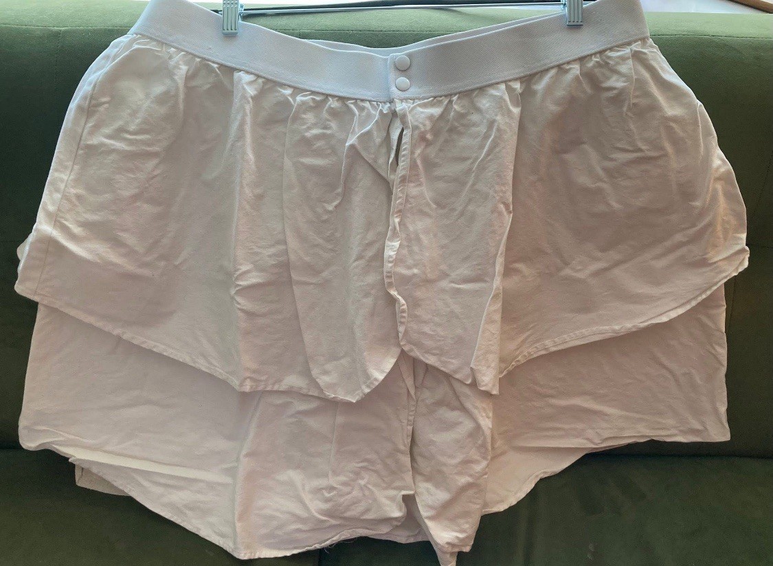 Laura Byrnes White Canvas Petticoat Fits Waist 44” To 52”