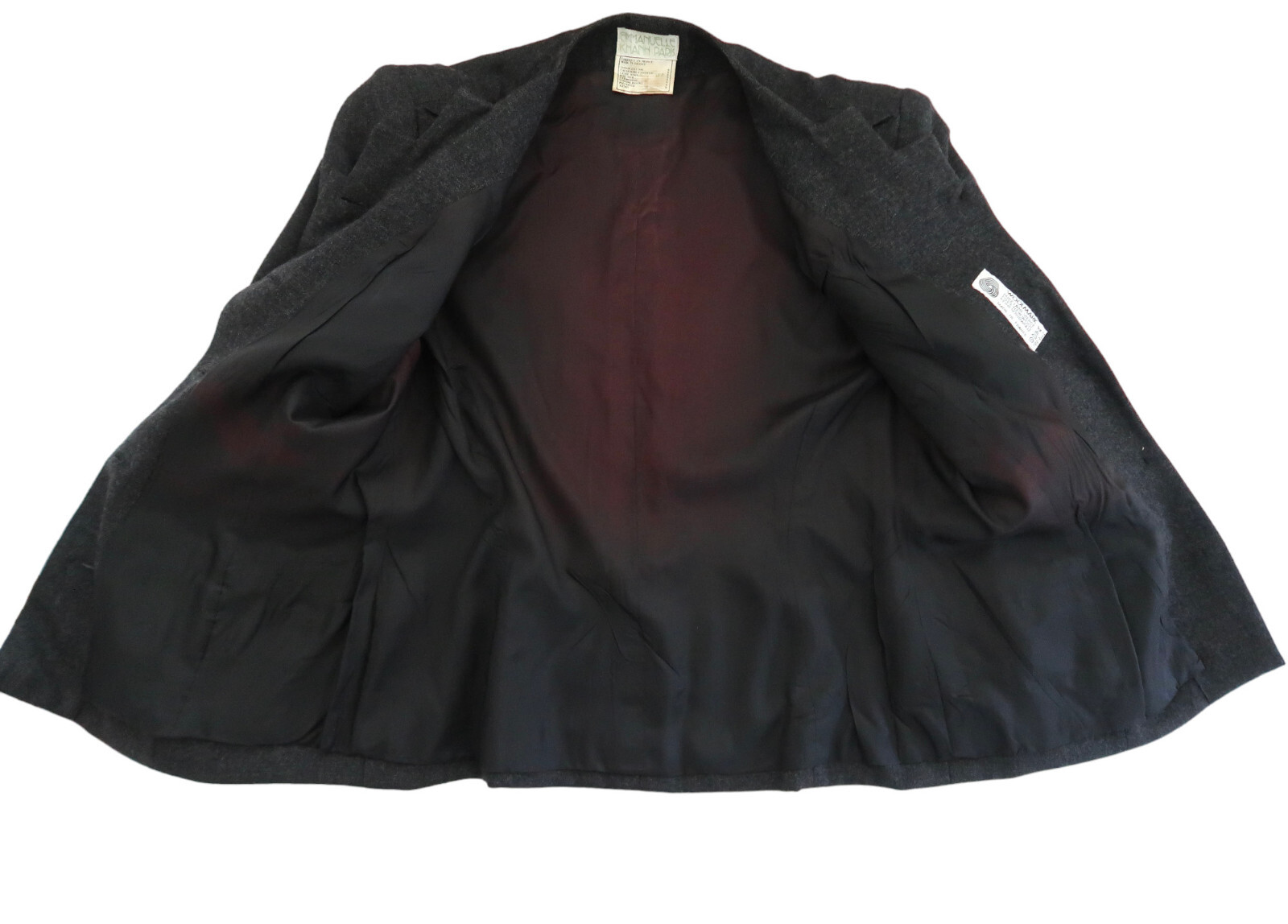 vtg 80s EMANUELLE KHANH wool jacket F 42 US 10