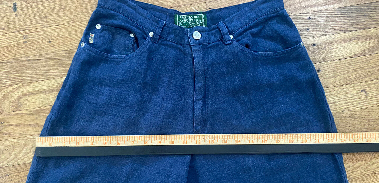 vintage Ralph Lauren COUNTRY womens LINEN Pants.High Waist/relaxed Fit.6 tall