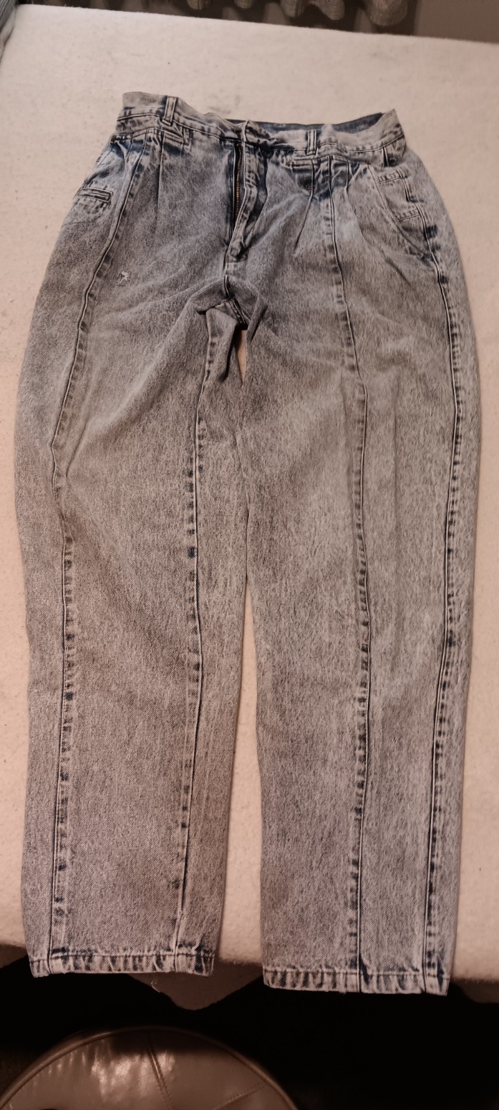 Vtg 80s 90s AJ’s Blue Acid Wash Grunge Skate Jeans 36/15 Wide Leg