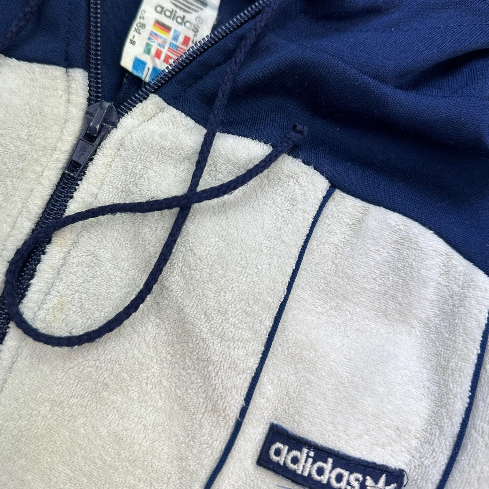 Adidas Vintage Jacket Size 44 XL Womens 80s Track Jacket West Germany AJ4