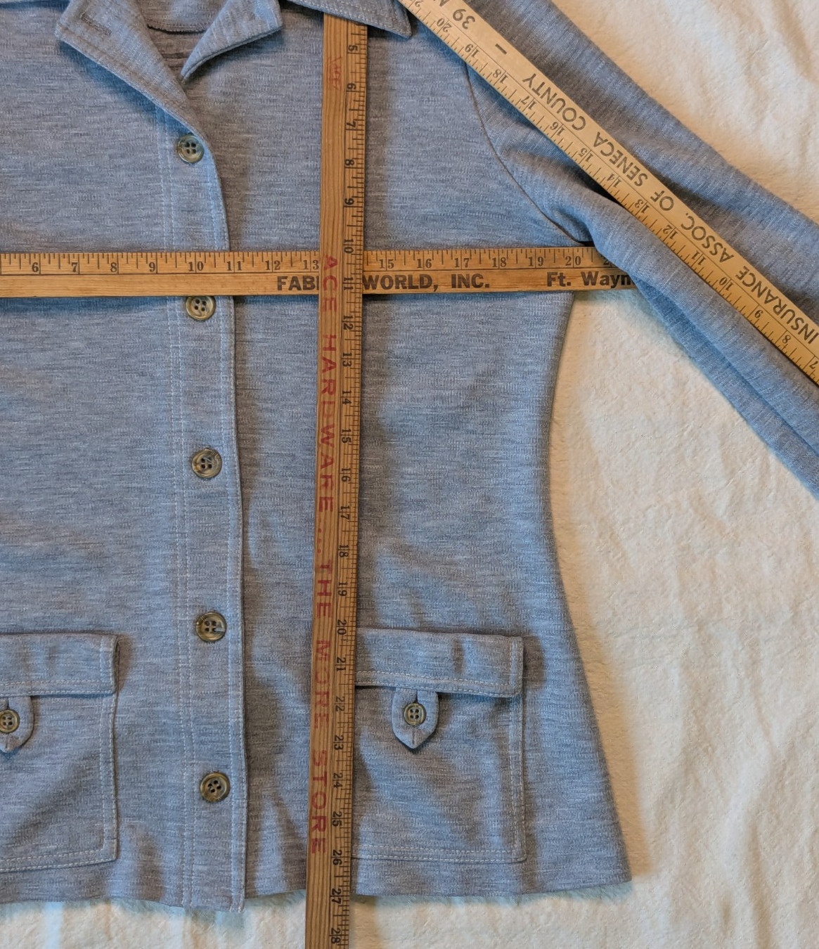 Catalina California Vintage 60s 70s Women’s Gray Knit Chore Shacket Size 14 USA