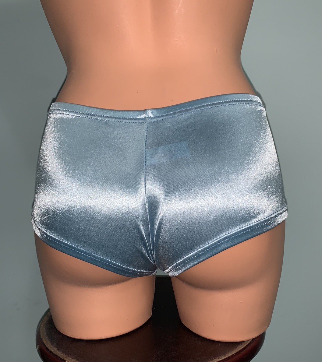 Vtg GlOSSy Stretch Satin Boyshorts Panties S / 5 Nylon Made in Canada FAB NWOT
