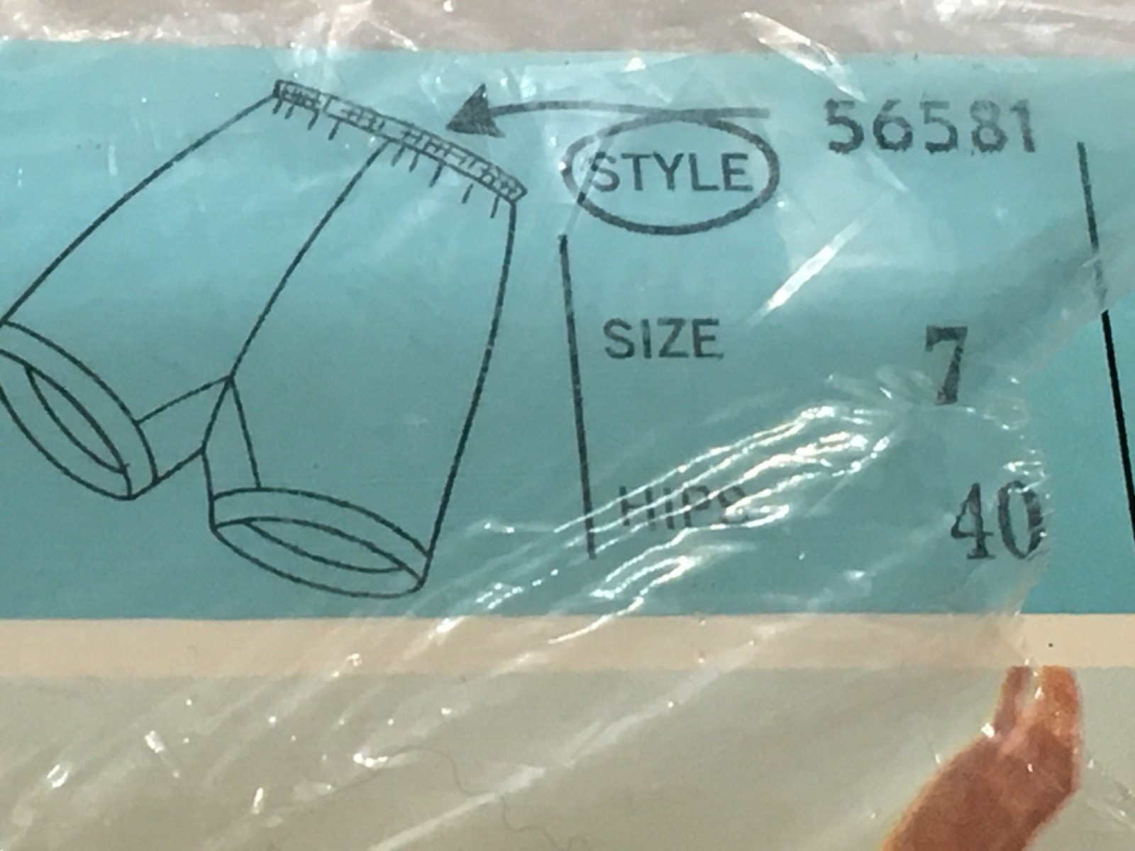 VTG NOS SEARS Band Leg Panty Acetate Runproof Tricot Women’s Size 7 Hips 39-40