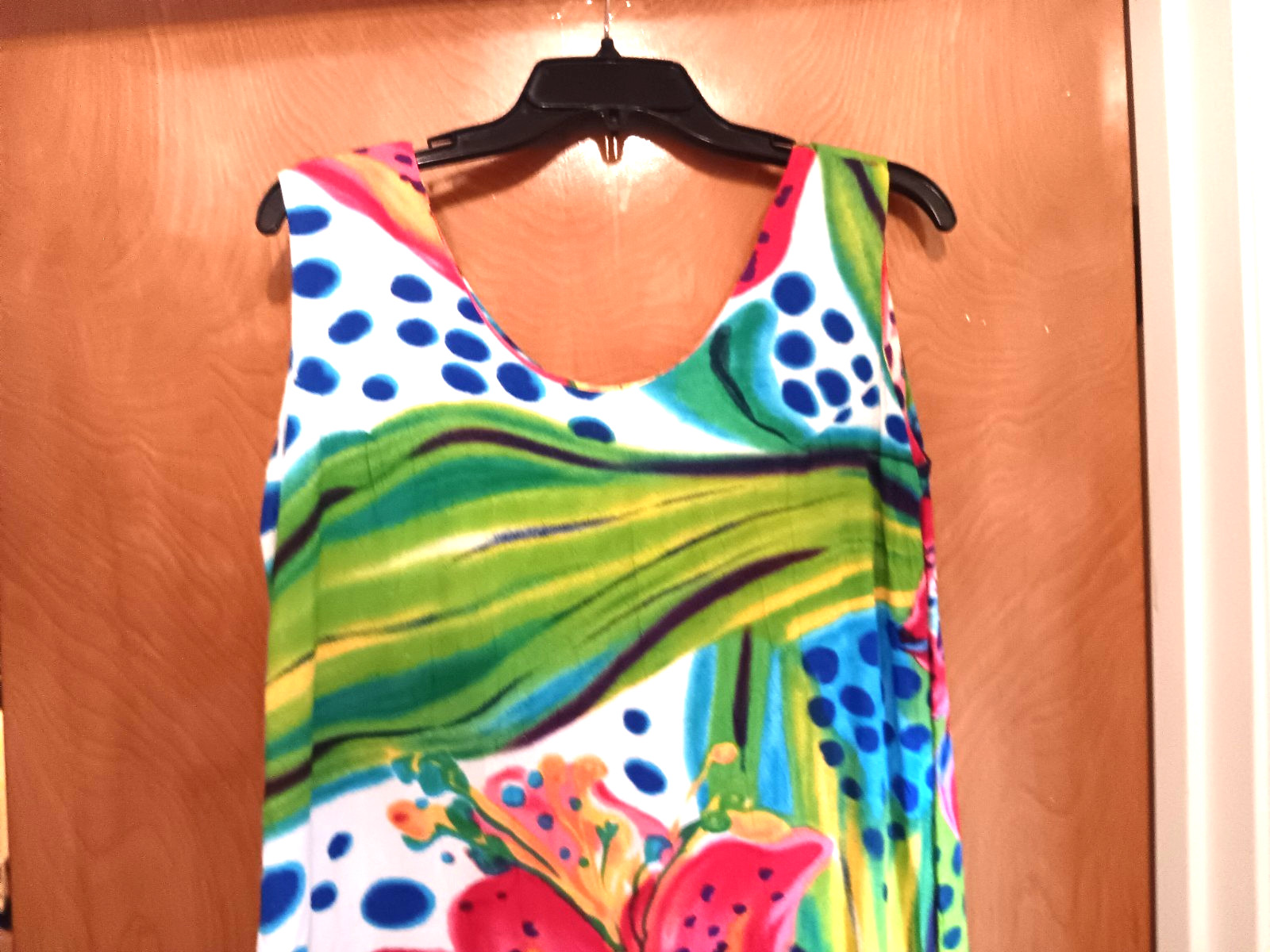 Jams World VTG Sleeveless Dress Glorioso Hawaiian Tropical Beach Cruise XL W304
