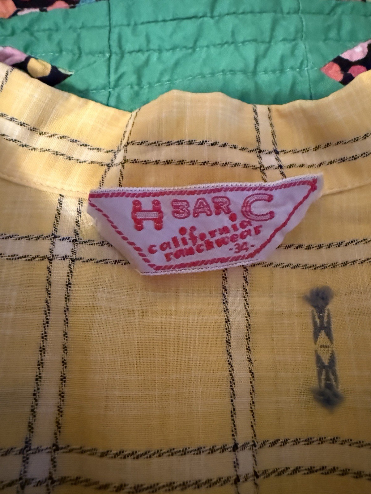 VNTG Women’s H BAR C California Ranch Wear with Pearl Button Western Shirt 34