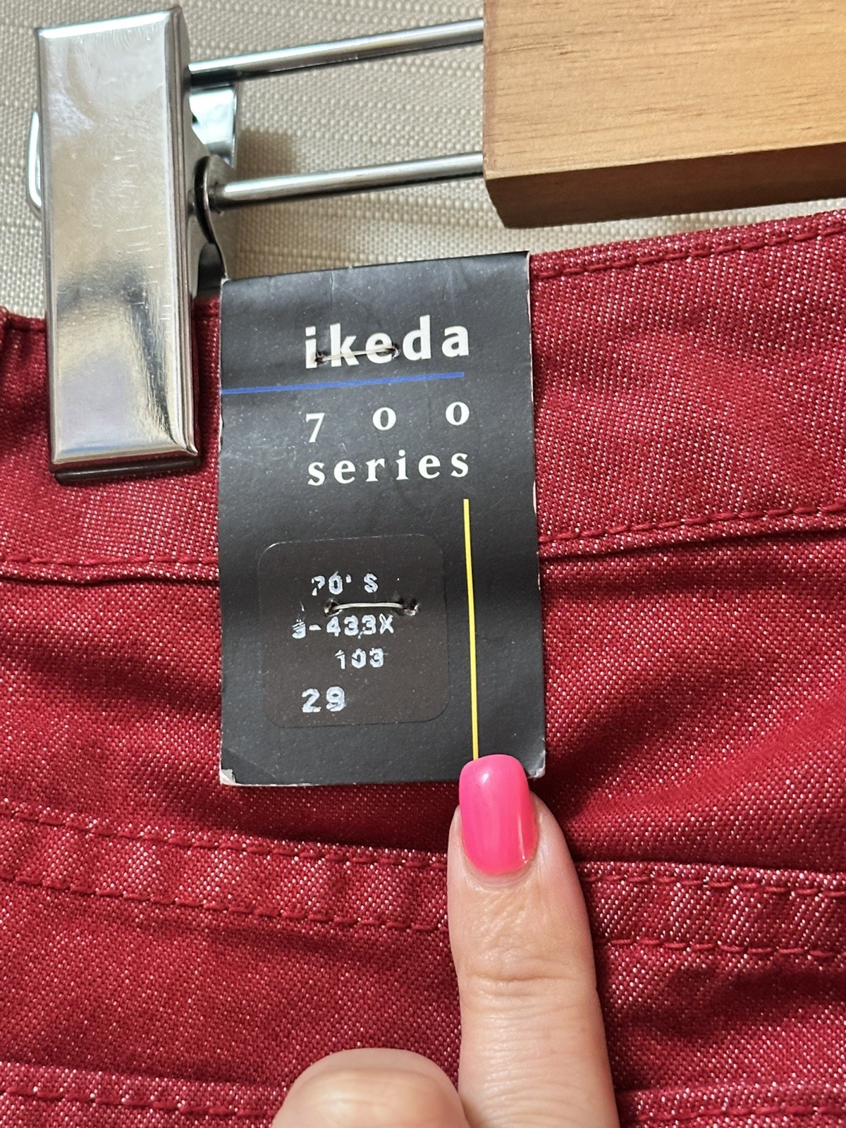 NWT Ikeda 700 Series Y2K 2003–2007 Red Flare Jeans Low Rise Women’s 29