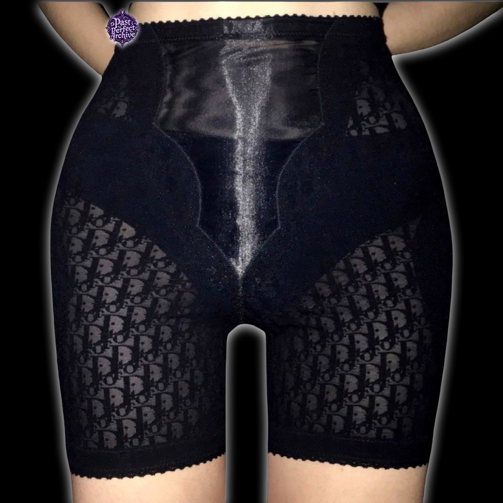 Dior John Galliano Vintage 1990s Diorissimo Briefs Shaping Lace Black Shorts