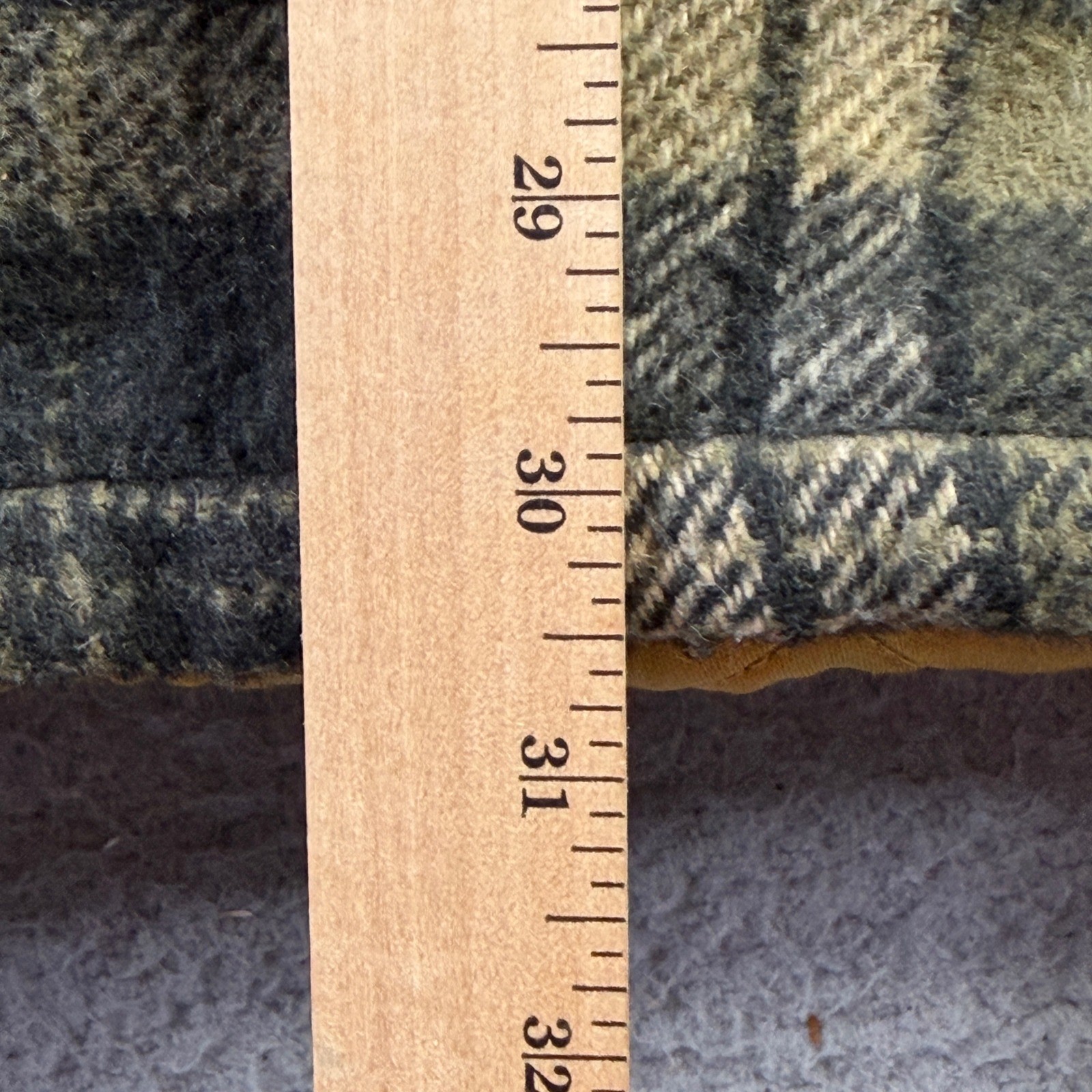 Vintage Materia Di Italia Green Plaid Belted Wool Coat Anchor Buttons Size 14
