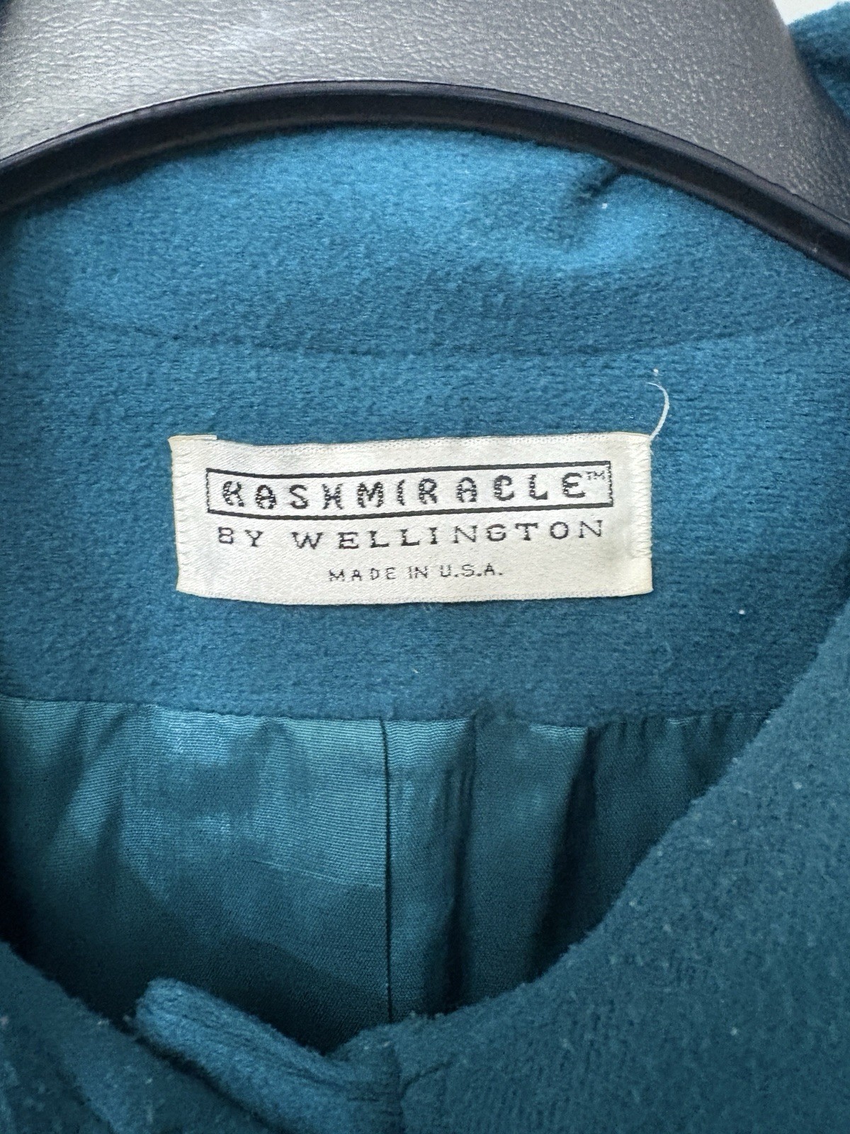 Vintage 60’s Wellington Plus Size Teal Coat Women’s Union Made