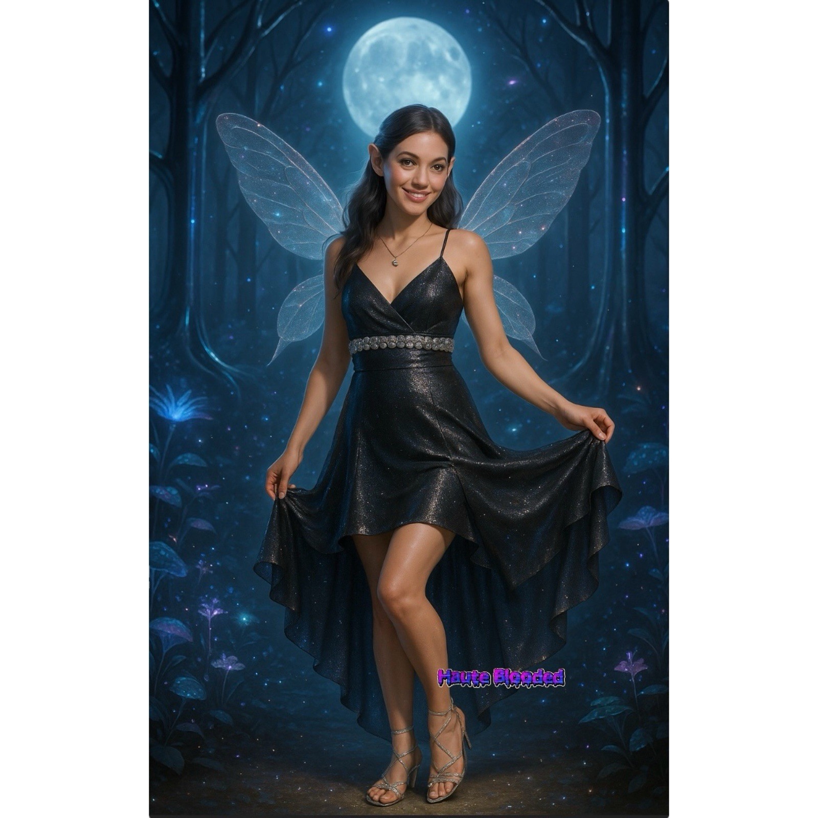 Taboo Dress Vintage 90’s Gray Metallic Futuristic Fairy y2k Bling Asymmetrical M