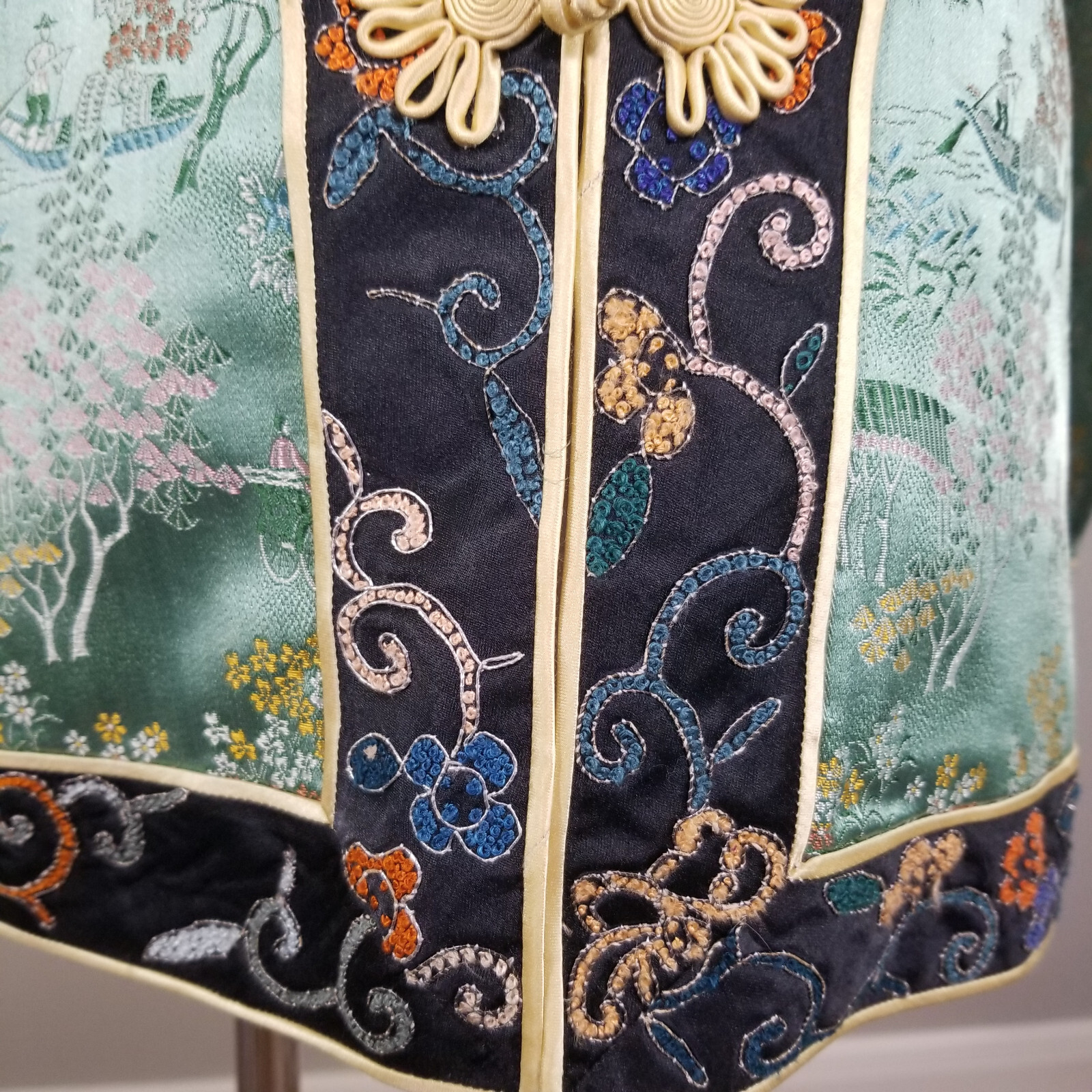 Vintage Chinese Silk Embroidered Embellished Jacket Asian Textile Art Collection