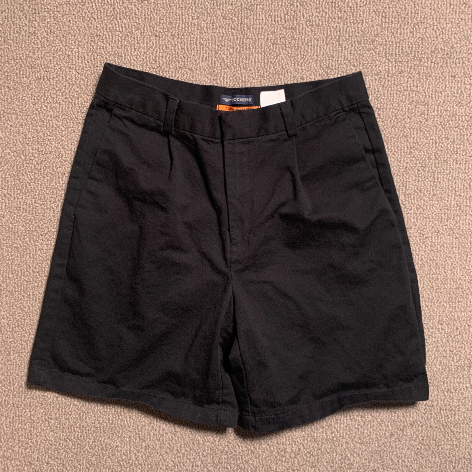Vintage Shorts Dockers Women 6 Stain Defender Black High Rise Pleated
